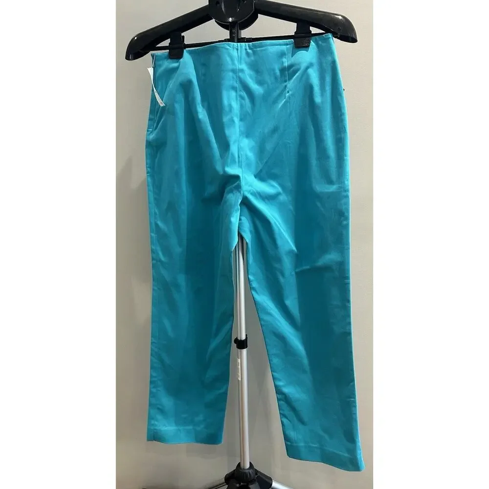 NWT Real Clothes Women's size 8 Grace Teal Pants - Picture 2 of 6